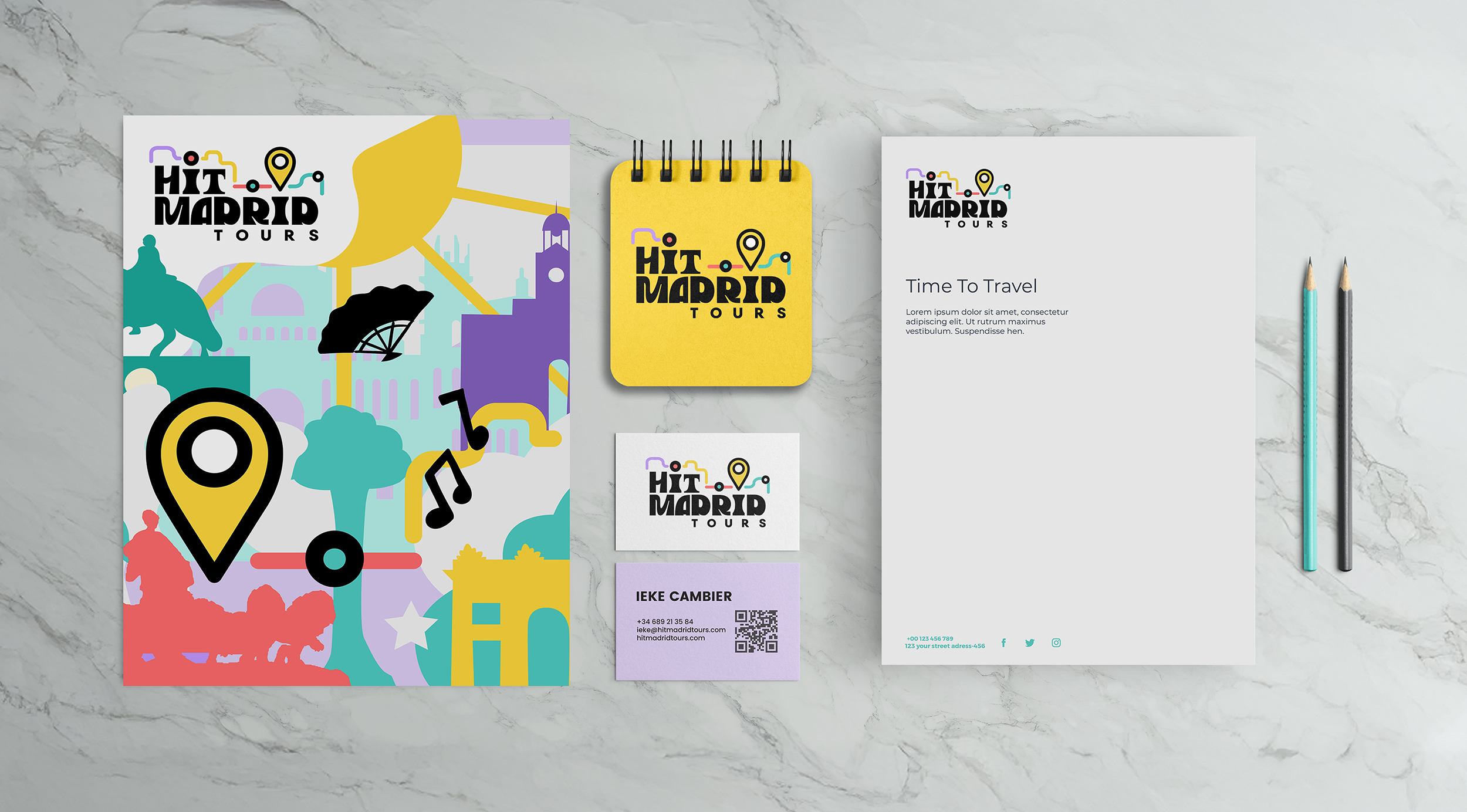 Hit Madrid Tours stationery